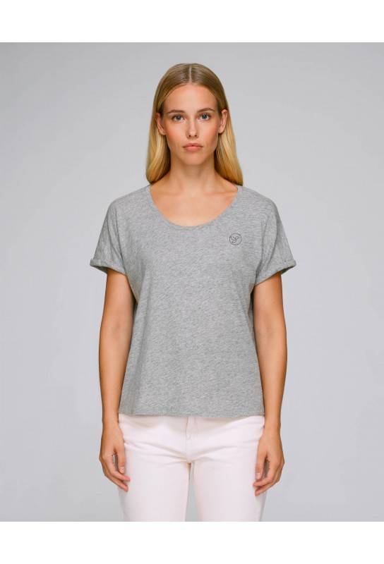Tshirt  coton bio col rond  vêtement éco-conçus  femme  Worldshaper