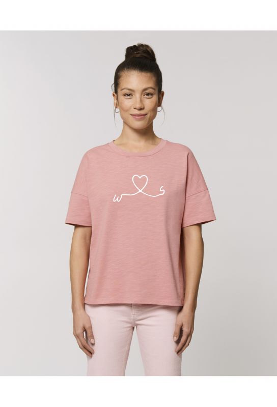 T-shirt Heartbeat en coton bio pour les amoureux