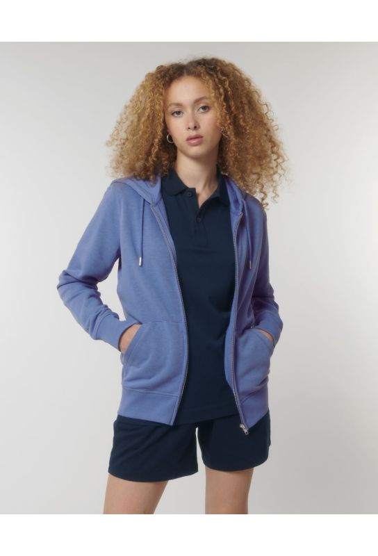 Sweat shirt  coton bio zippé vêtements éco-conçus  femme Worldshaper